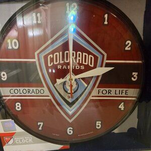 Colorado Rapids MLS Round Wall Clock - BNWT